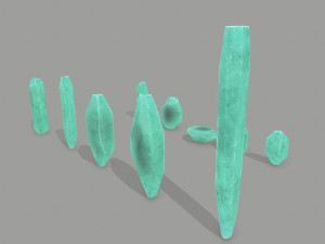Crystal set Modello 3D