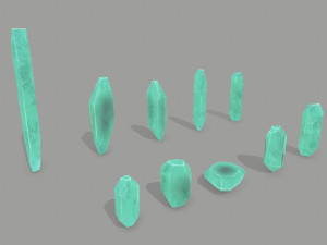 Crystal set Modello 3D