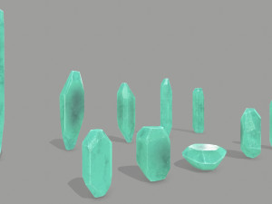 Crystal set Modello 3D