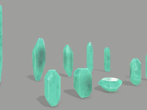 Crystal set 3D Model