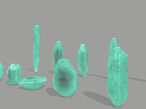 Crystal set Modello 3D