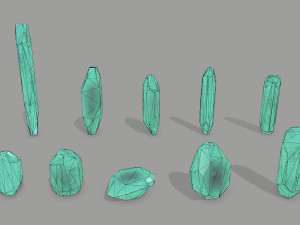 Crystal set Modello 3D