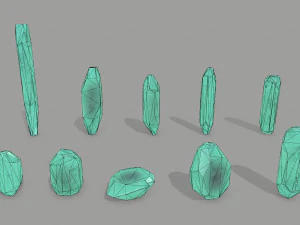 Crystal set 3D Model