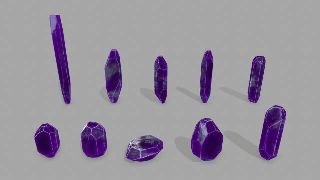 Crystal set 3D Model .c4d .max .obj .3ds .fbx .stl .blend 