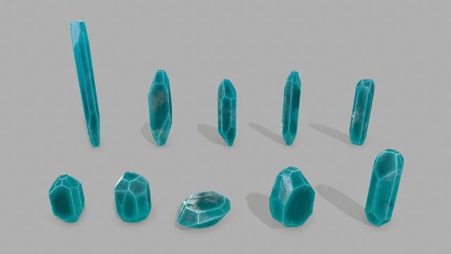 Crystal set 3D Model .c4d .max .obj .3ds .fbx .stl .blend 