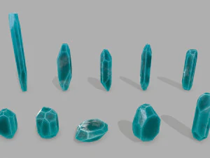 クリスタルセット 3Dモデル