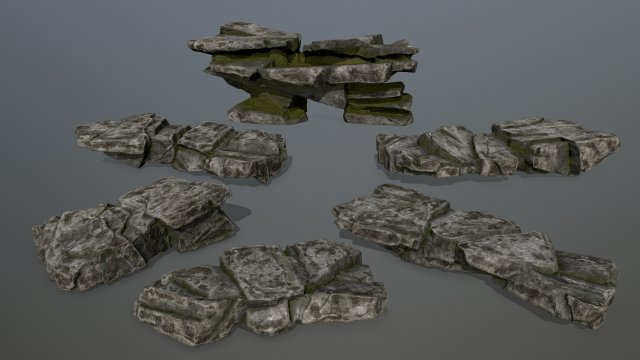 Rocks Model 3D .c4d .max .obj .3ds .fbx .stl .blend 