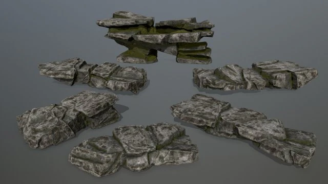 Rocks 3D Model .c4d .max .obj .3ds .fbx .stl .blend 