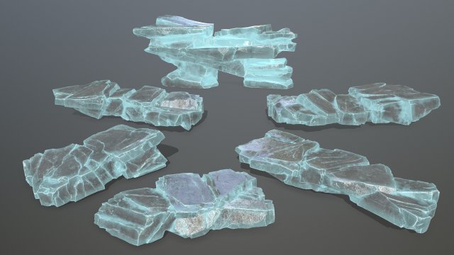 Ice rocks Modelo 3D .c4d .max .obj .3ds .fbx .stl .blend