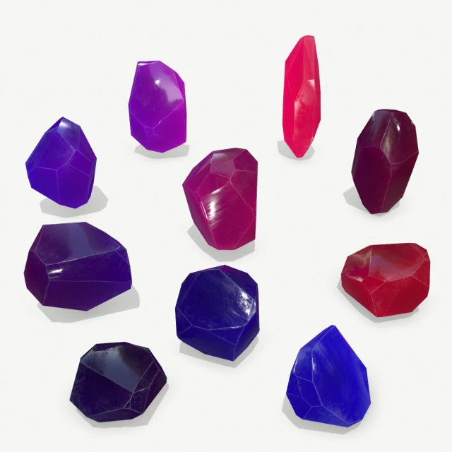 Crystal set 3D Model .c4d .max .obj .3ds .fbx .stl .blend