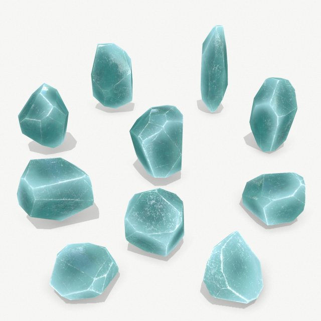 Crystal set 3D Model .c4d .max .obj .3ds .fbx .stl .blend 