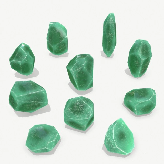 Crystal set 3D Model .c4d .max .obj .3ds .fbx .stl .blend 