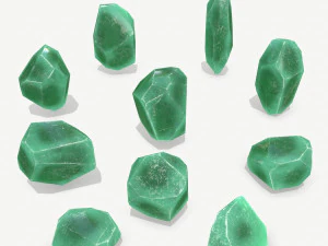 Zestaw kryształowy Model 3D