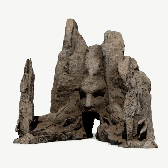 Rock Gate 3D Model .c4d .max .obj .3ds .fbx .stl .blend 