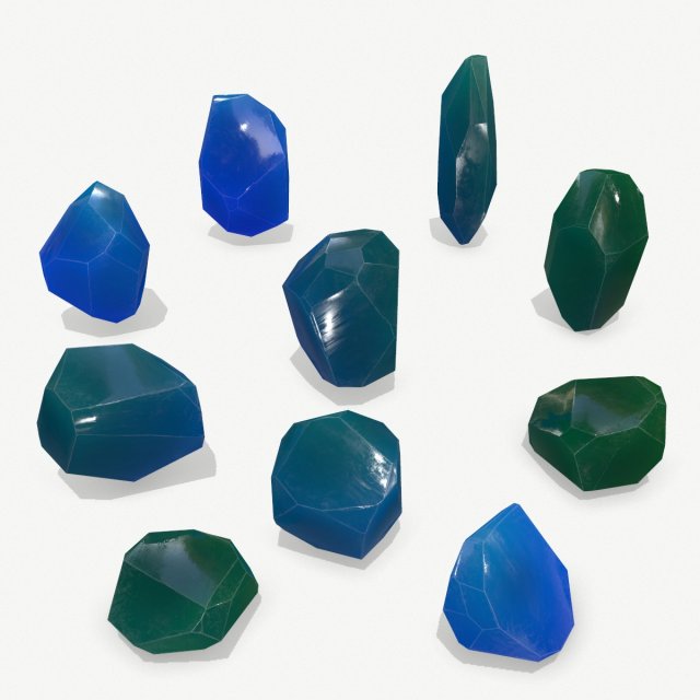 Crystal set 3D Model .c4d .max .obj .3ds .fbx .stl .blend 