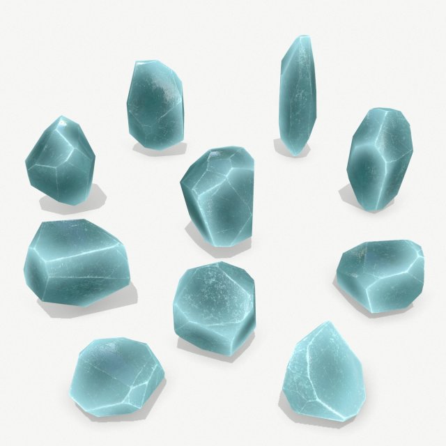 Crystal set 3D 모델 .c4d .max .obj .3ds .fbx .stl .blend 