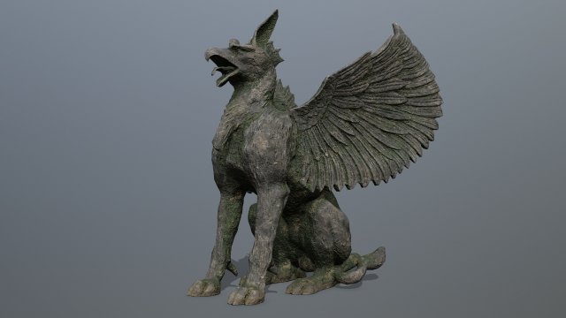 Statue Creature 3D Model .c4d .max .obj .3ds .fbx .stl .blend 