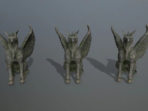 Criatura Est&aacute;tua Modelo 3D