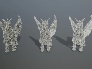 Criatura Est&aacute;tua Modelo 3D