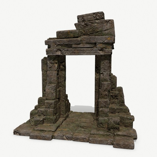Rock Gate 3D Model .c4d .max .obj .3ds .fbx .stl .blend 