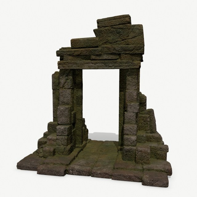 Rock Gate 3D Model .c4d .max .obj .3ds .fbx .stl .blend 