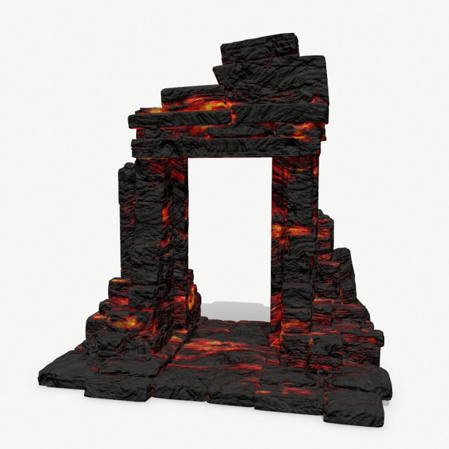 Ruin Gate 3Dモデル .c4d .max .obj .3ds .fbx .stl .blend 