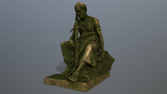 Statue 3D Model .c4d .max .obj .3ds .fbx .stl .blend 