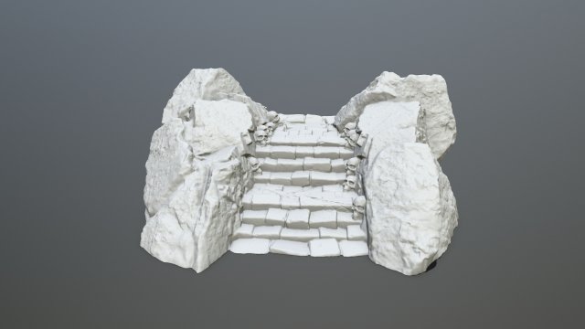 RuinStairsSTL 3D Print Model .c4d .max .obj .3ds .fbx .stl .blend
