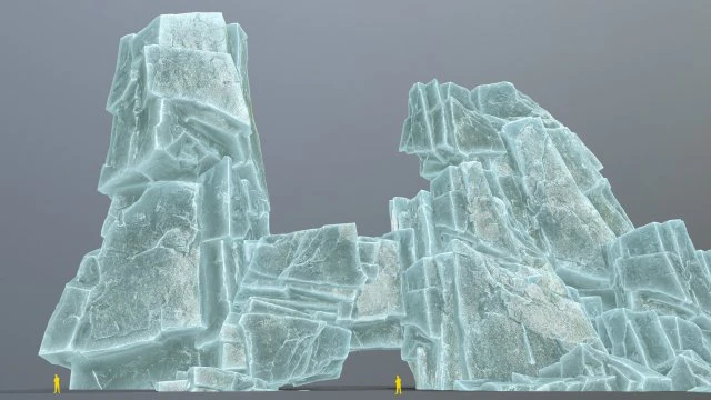 Ice rocks 3D Model .c4d .max .obj .3ds .fbx .stl .blend 