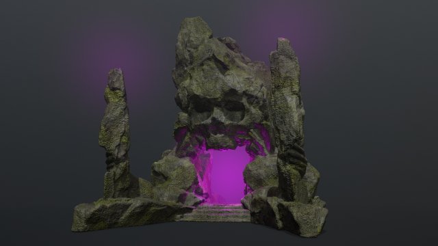 Skull gate Modello 3D .c4d .max .obj .3ds .fbx .stl .blend 