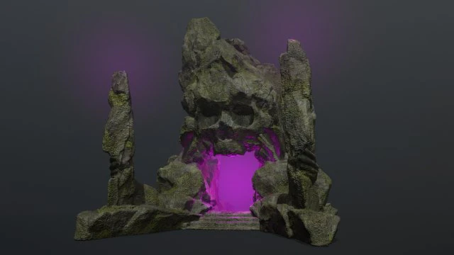 Skull gate 3D Model .c4d .max .obj .3ds .fbx .stl .blend 