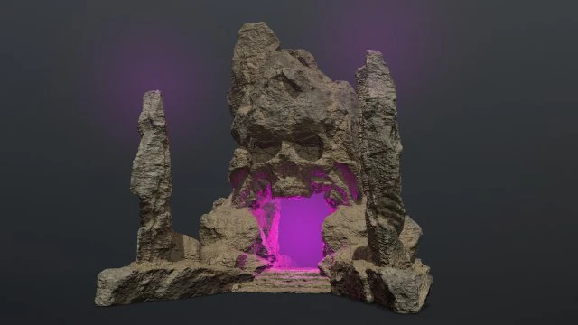 Skull gate 3D Model .c4d .max .obj .3ds .fbx .stl .blend 