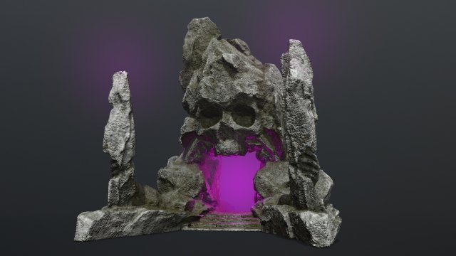 Skull gate Modello 3D .c4d .max .obj .3ds .fbx .stl .blend 