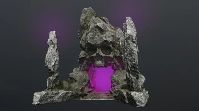 Skull gate 3D Model .c4d .max .obj .3ds .fbx .stl .blend