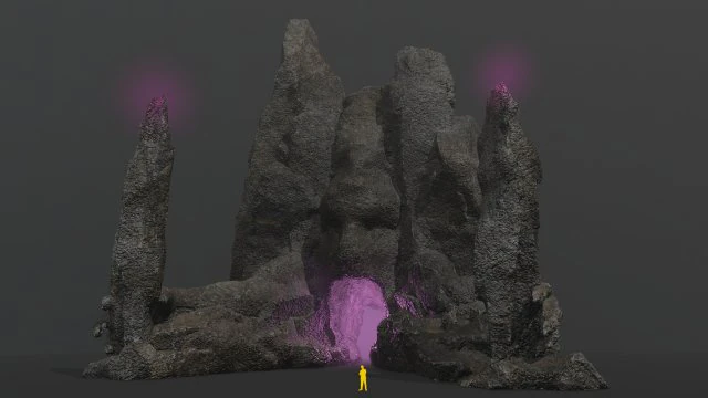 Porta di roccia Modello 3D .c4d .max .obj .3ds .fbx .stl .blend