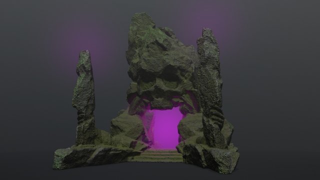 Skull gate 3D Modell .c4d .max .obj .3ds .fbx .stl .blend
