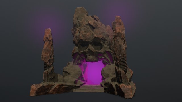 Skull gate 3D 모델 .c4d .max .obj .3ds .fbx .stl .blend 