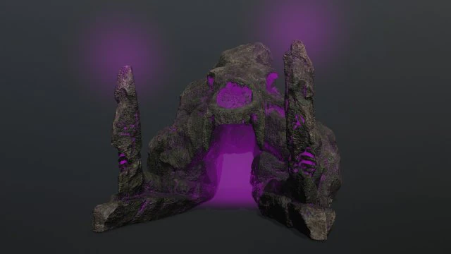 Skull gate 3D Model .c4d .max .obj .3ds .fbx .stl .blend
