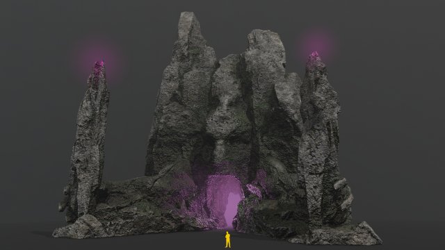 Skull gate 3D Model .c4d .max .obj .3ds .fbx .stl .blend 