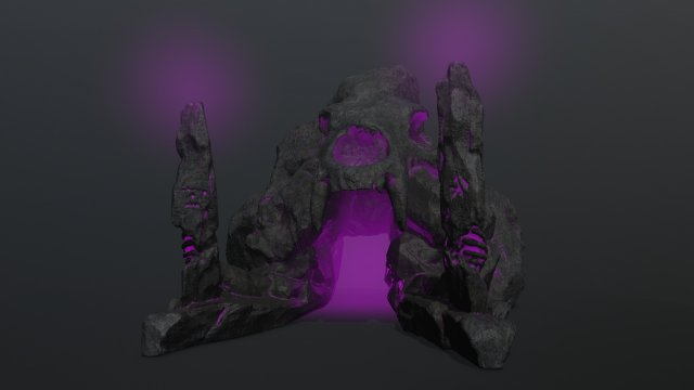 Skull gate Model 3D .c4d .max .obj .3ds .fbx .stl .blend 