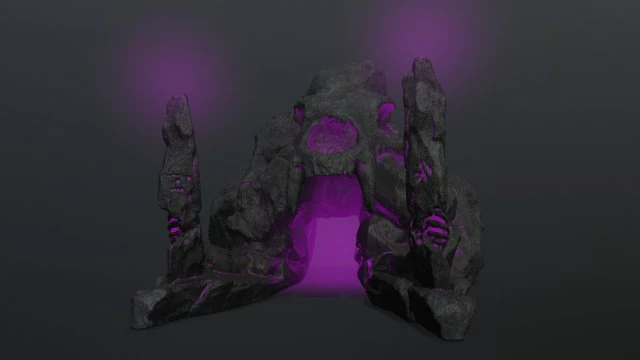 Skull gate 3D Model .c4d .max .obj .3ds .fbx .stl .blend 