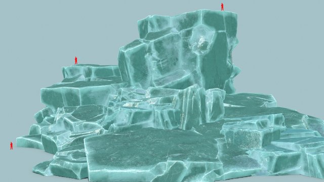 Ice rocks 3D Model .c4d .max .obj .3ds .fbx .stl .blend 