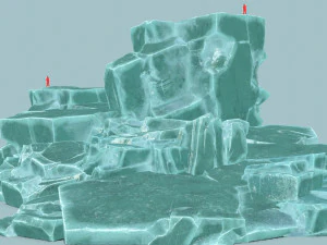 Eisfelsen 3D Modell