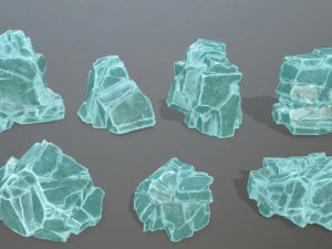 Ice rocks 3D Model