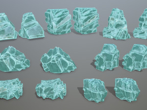 Ice rocks 3D Model