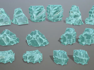 Ice rocks 3D Model