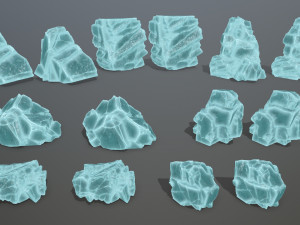 Ice rocks 3Dモデル