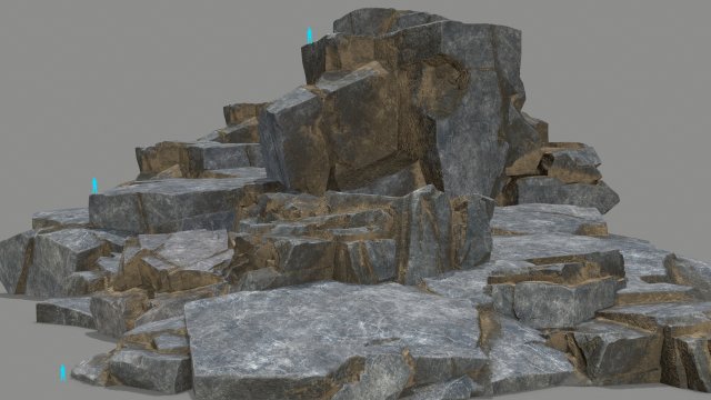 Cliff rocks 3D Model .c4d .max .obj .3ds .fbx .stl .blend 