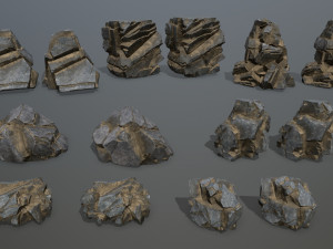 Cliff rocks 3D Model