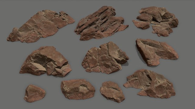 Desert rocks Modèle 3D .c4d .max .obj .3ds .fbx .stl .blend 